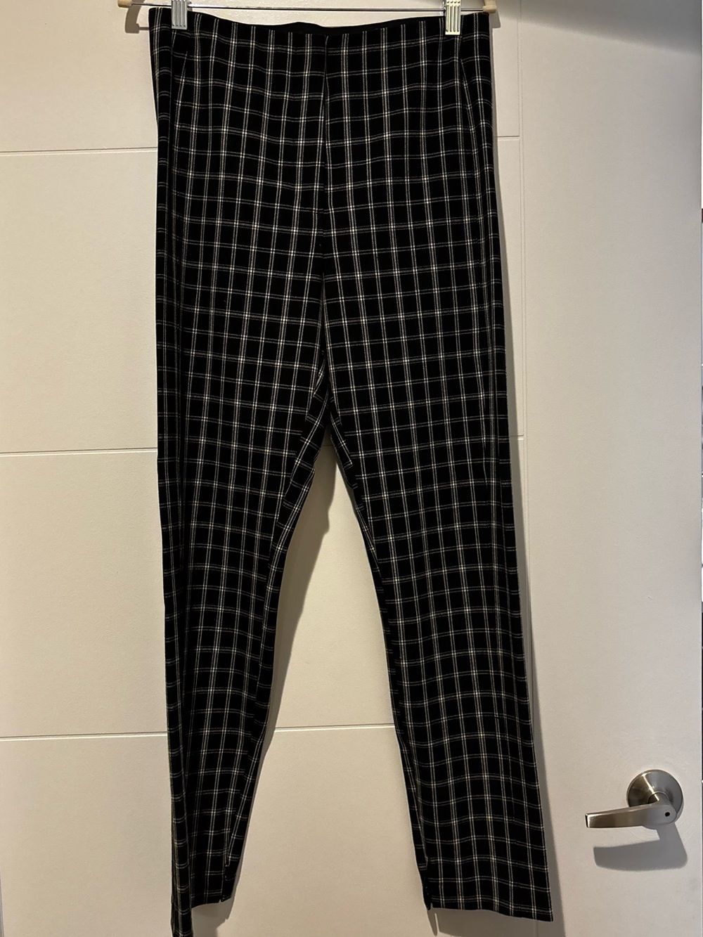 Ann Taylor plaid straight-leg pants